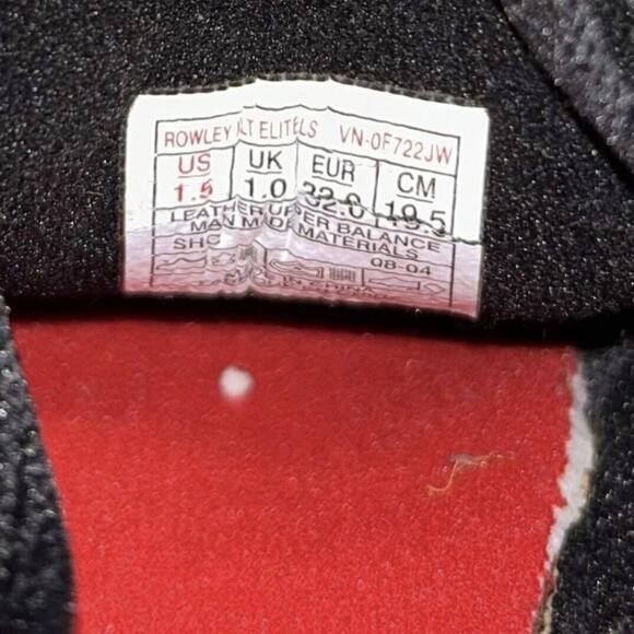 Vans Rowley XLT Elite LS Youth US Size 1.5Y Black Red White Bones Skate Shoes - Picture 10 of 10